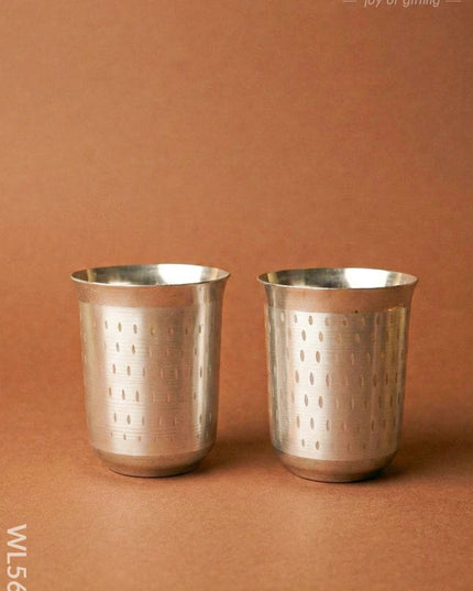 Disco Glass - Set of 2 - 3 inch - WL5687 - EPNS Gifts