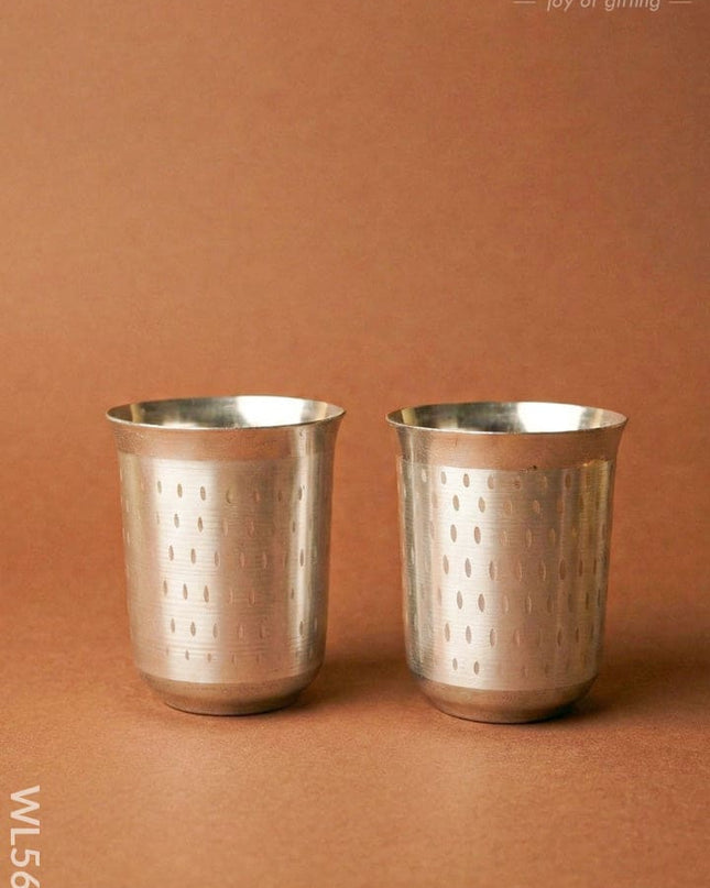 Disco Glass - Set of 2 - 3 inch - WL5687 - EPNS Gifts