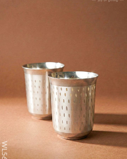 Disco Glass - Set of 2 - 3 inch - WL5687 - EPNS Gifts