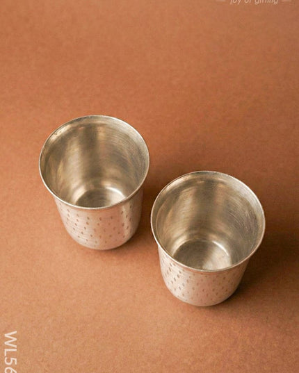 Disco Glass - Set of 2 - 3 inch - WL5687 - EPNS Gifts