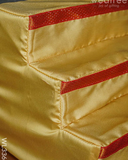 3 Step Golu Stand With Silk Fabric Cover - Wl3360 / Diya Padi