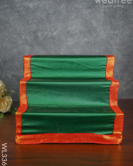 Dismantible 3 Step Golu Stand With Silk Fabric Cover - Wl3360 Swarna