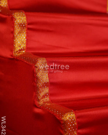 Dismantible 5 Step Golu Stand With Silk Fabric Cover - Wl3422 Swarna