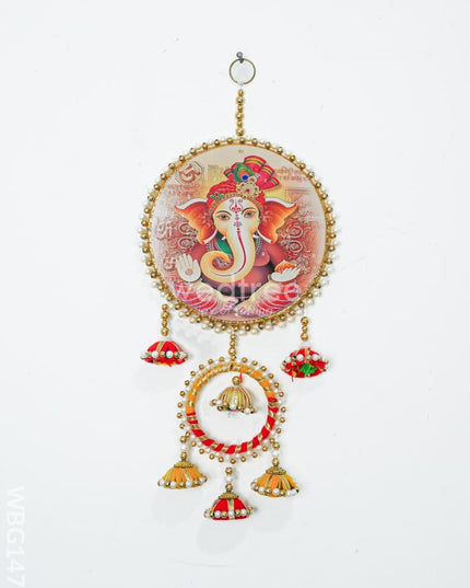 Divine Thoran - Ganesha Wall Hanging With Decorative Bells Wbg1472 Thorans