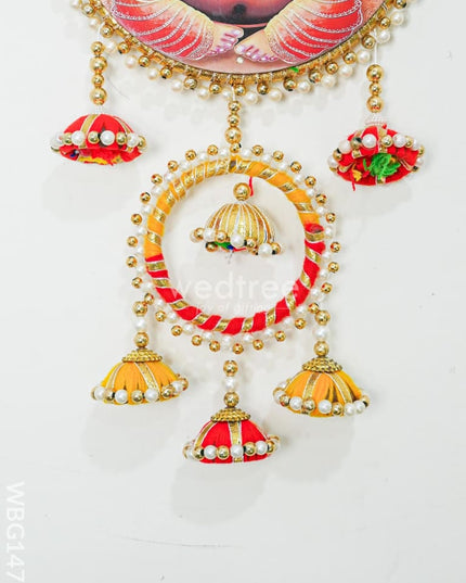 Divine Thoran - Ganesha Wall Hanging With Decorative Bells Wbg1472 Thorans