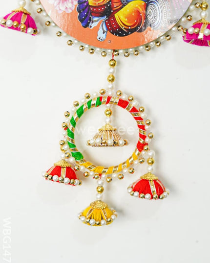 Divine Thoran - Ganesha Wall Hanging With Decorative Bells Wbg1472 Thorans