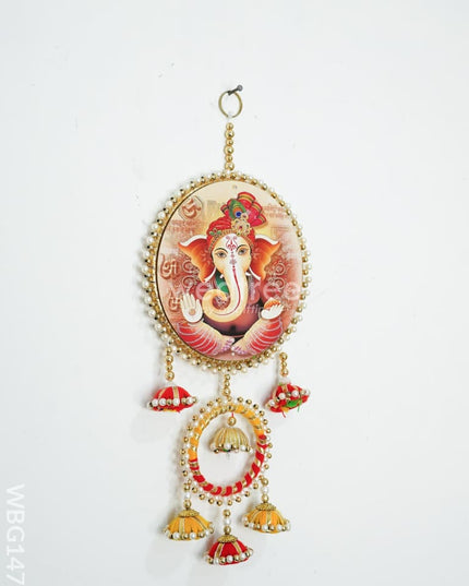 Divine Thoran - Ganesha Wall Hanging With Decorative Bells Wbg1472 Thorans