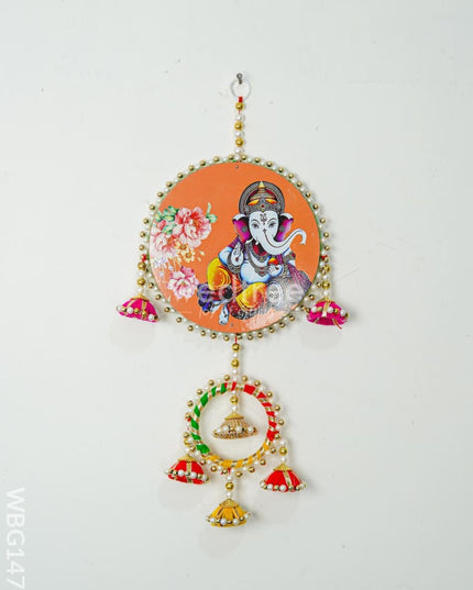 Divine Thoran - Ganesha Wall Hanging With Decorative Bells Wbg1472 Thorans