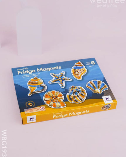 DIY Kit - Fridge Magnet Set with Seashell Design - WBG1937 - Kids Return Gifts