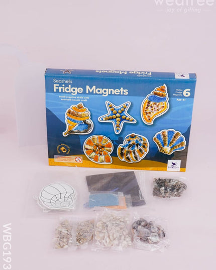 DIY Kit - Fridge Magnet Set with Seashell Design - WBG1937 - Kids Return Gifts