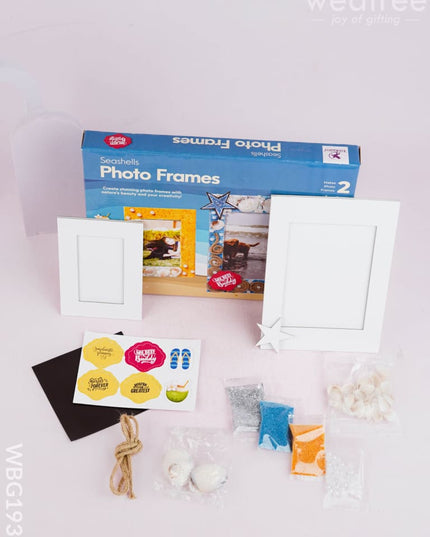 DIY Kit - Photo Frame Set with Seashell Design - WBG1936 - Kids Return Gifts