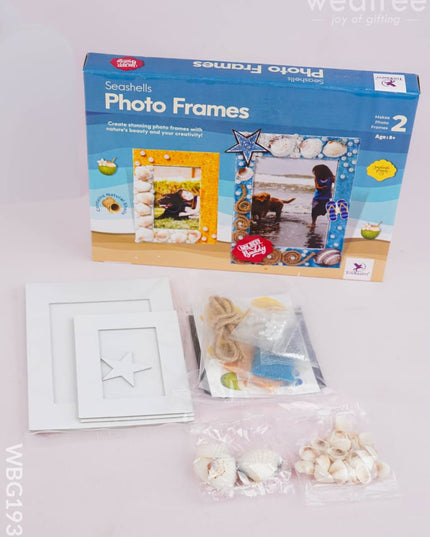 DIY Kit - Photo Frame Set with Seashell Design - WBG1936 - Kids Return Gifts