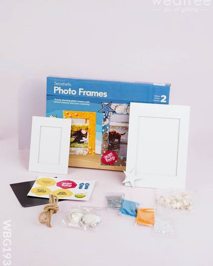DIY Kit - Photo Frame Set with Seashell Design - WBG1936 - Kids Return Gifts