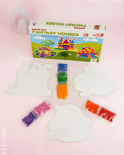 DIY Kit - Sand Art with Fantasy Homes - WBG1938 - Kids Return Gifts