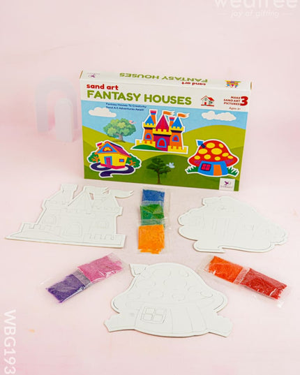 DIY Kit - Sand Art with Fantasy Homes - WBG1938 - Kids Return Gifts