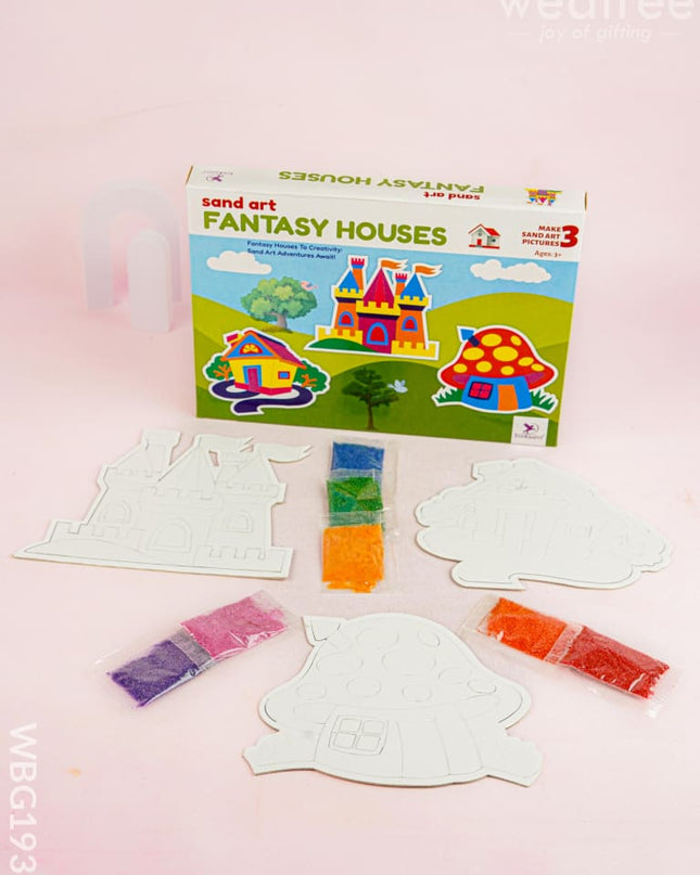 DIY Kit - Sand Art with Fantasy Homes - WBG1938 - Kids Return Gifts