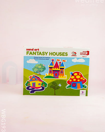 DIY Kit - Sand Art with Fantasy Homes - WBG1938 - Kids Return Gifts