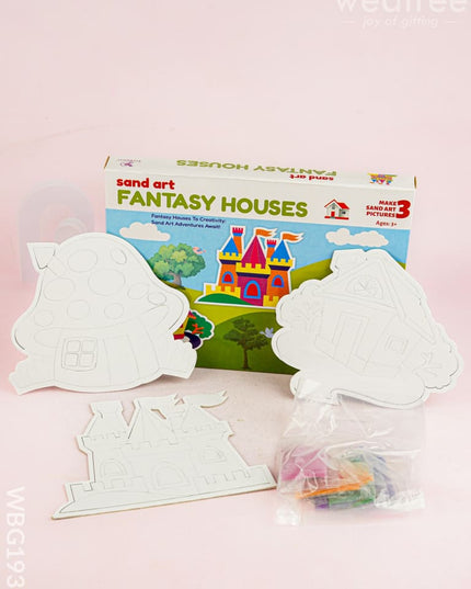 DIY Kit - Sand Art with Fantasy Homes - WBG1938 - Kids Return Gifts