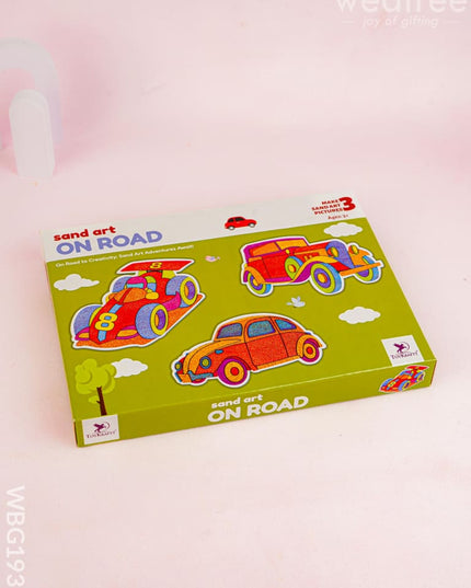 DIY Kit - Sand Art with On Road Design - WBG1939 - Kids Return Gifts