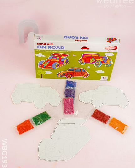 DIY Kit - Sand Art with On Road Design - WBG1939 - Kids Return Gifts