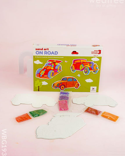 DIY Kit - Sand Art with On Road Design - WBG1939 - Kids Return Gifts