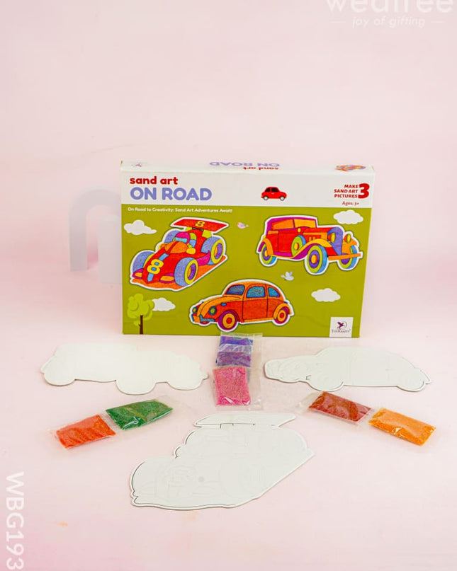 DIY Kit - Sand Art with On Road Design - WBG1939 - Kids Return Gifts