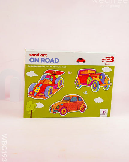 DIY Kit - Sand Art with On Road Design - WBG1939 - Kids Return Gifts
