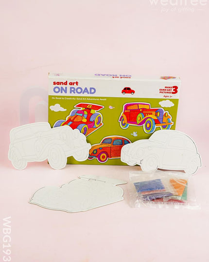 DIY Kit - Sand Art with On Road Design - WBG1939 - Kids Return Gifts