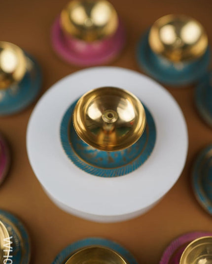 Diya Pack 7 - Brass Decorative Set Of 10 Wh0030 Karthigai Deepam Packs