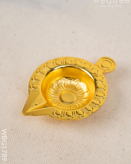 Diya Set of 2 - Gold - WBG1789-1 - White Metal Diya RG