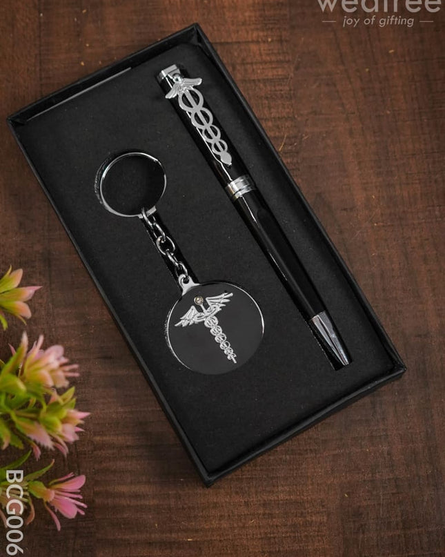 Doctor Symbol Caduceus Pen & Keychain - Bcg0063 Office Utility
