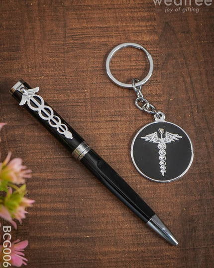 Doctor Symbol Caduceus Pen & Keychain - Bcg0063 Office Utility