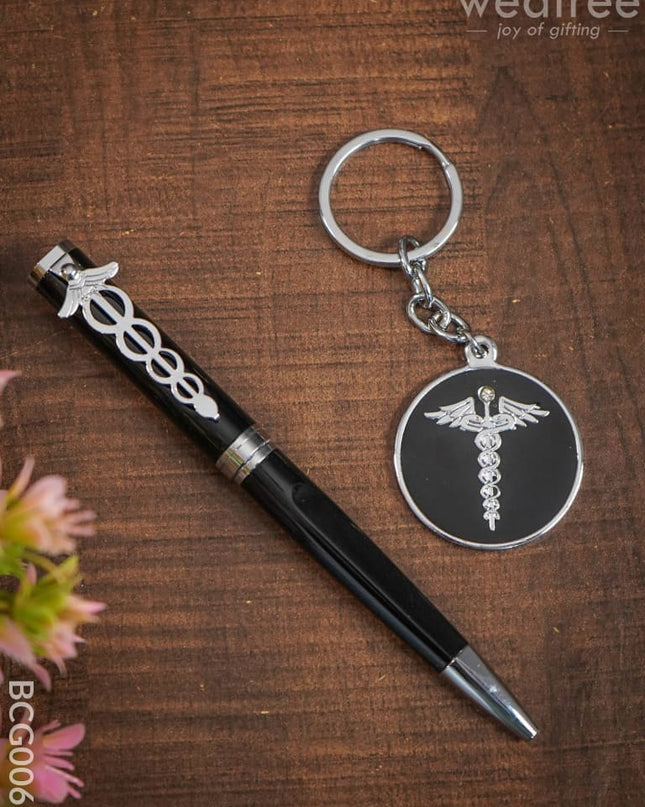 Doctor Symbol Caduceus Pen & Keychain - Bcg0063 Office Utility