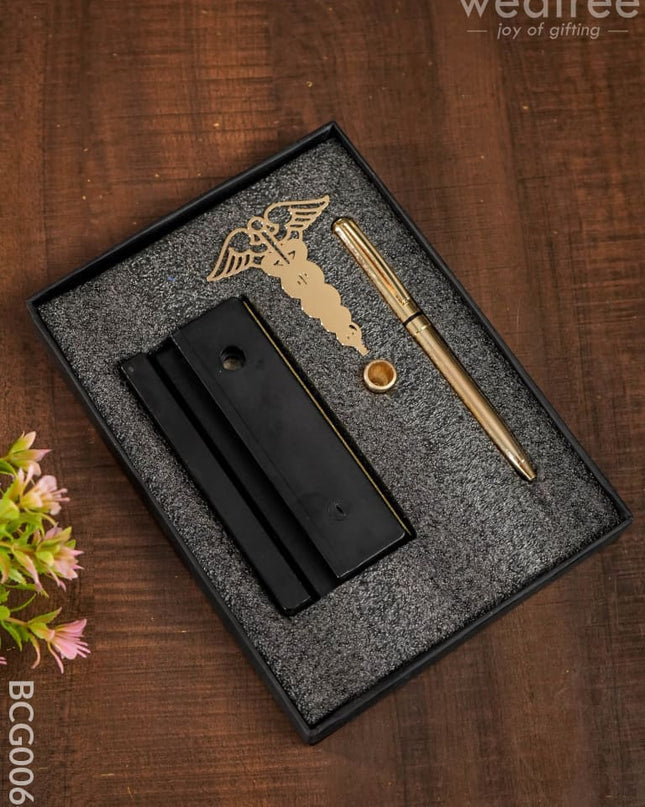 Doctor Symbol Caduceus Pen & Stand - Bcg0064 Office Utility