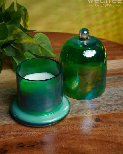 Domed Glass Scented Soy Wax Jar (Iridescent) - Wl0505 Candles And Votives
