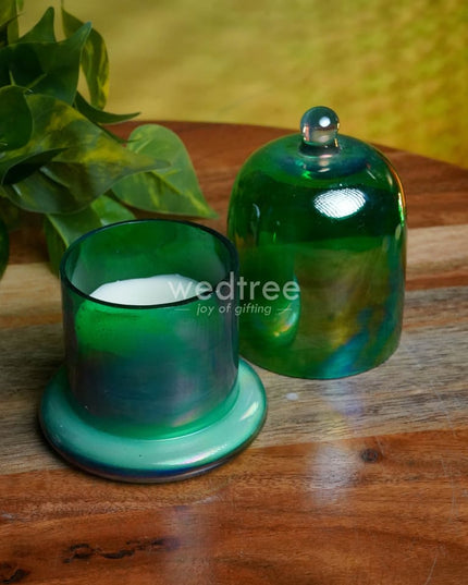 Domed Glass Scented Soy Wax Jar (Iridescent) - Wl0505 Candles And Votives