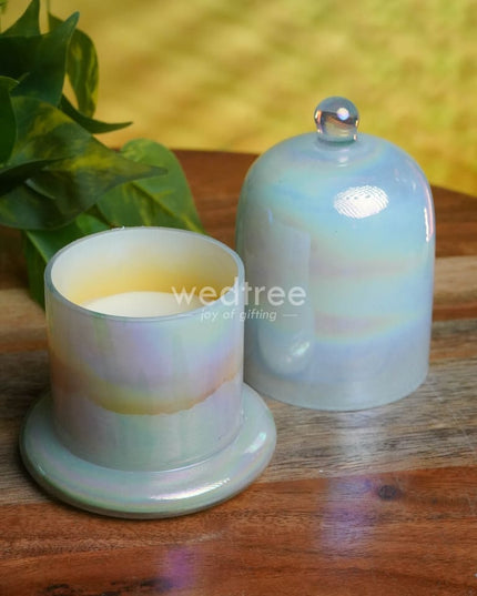 Domed Glass Scented Soy Wax Jar (Iridescent) - Wl0505 Candles And Votives