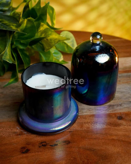 Domed Glass Scented Soy Wax Jar (Iridescent) - Wl0505 Candles And Votives