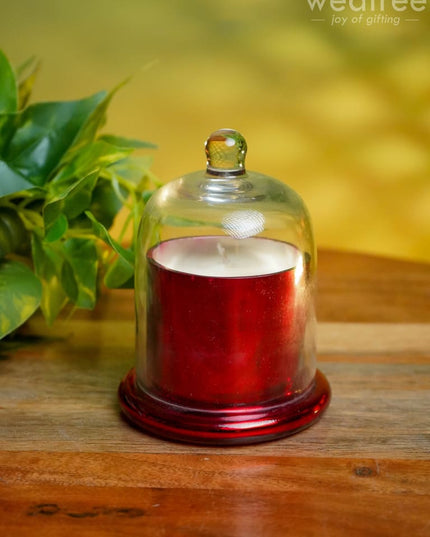 Domed Glass Scented Soy Wax Jar (Metallic) - Wl0504 Candles And Votives