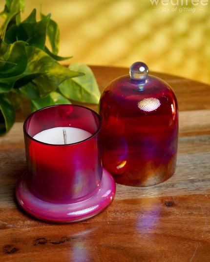 Domed Glass Scented Soy Wax Jar (Metallic) - Wl0504 Candles And Votives