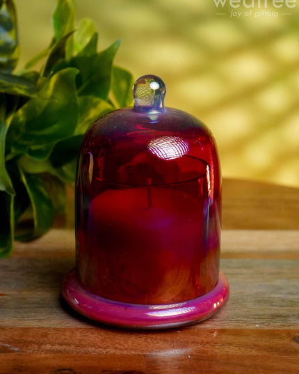 Domed Glass Scented Soy Wax Jar (Metallic) - Wl0504 Candles And Votives