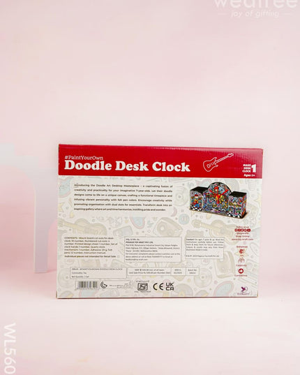 Doodle Art Kit - Desk Clock - WL5602 - Kids Utility