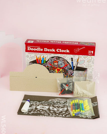 Doodle Art Kit - Desk Clock - WL5602 - Kids Utility