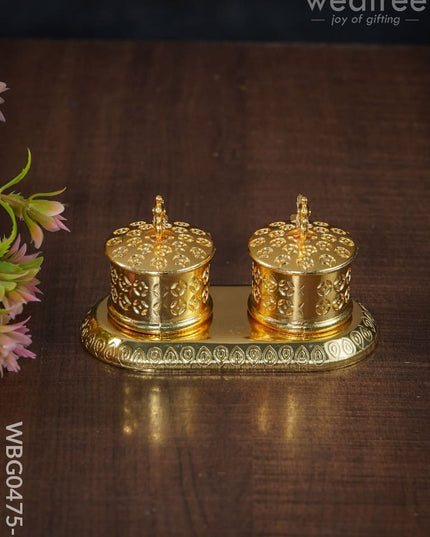 Dibbi Kumkum Holder - Wbg0475 Gold Finish Wbg0475-3 Holders