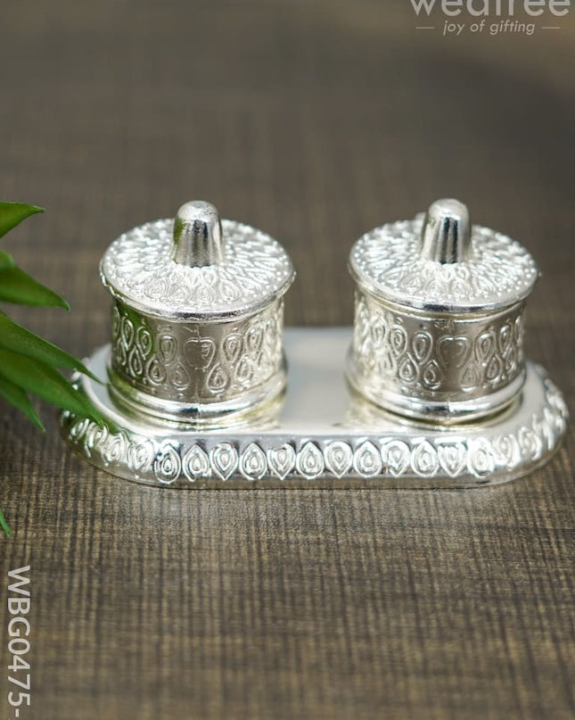Dibbi Kumkum Holder - Wbg0475 Silver Finish Wbg0475-2 Holders