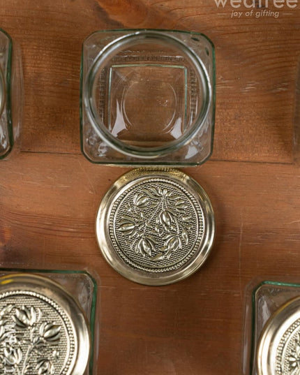 Dry Fruit Box - 6 Glass Jar - WL5214 - Dry Fruit Box