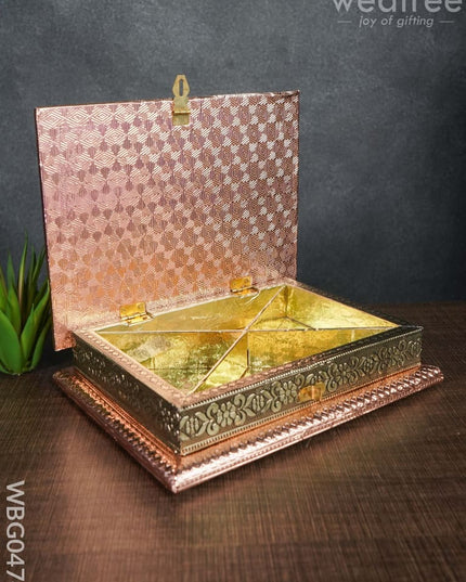 Dry Fruit Box - Copper Embossed Palanquin Wbg0474