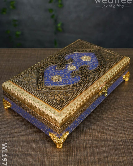 Dry Fruit Box - Lion Leg Blue 10X6 Wl1979