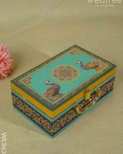 Decorative Peacock Designed 2 Jar Dry Fruit Box - Wl3630