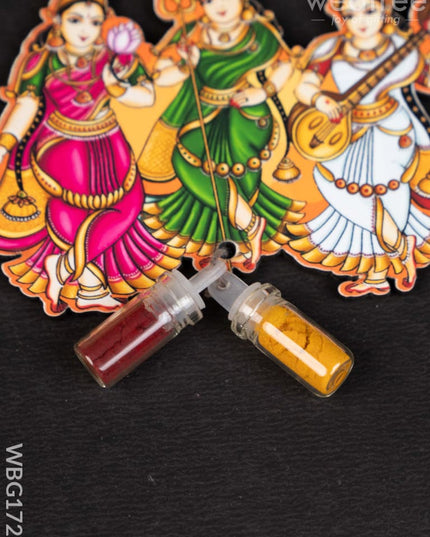 Durga Lakshmi Saraswathi Haldi Kumkum Set - WBG1725 - Add-ons
